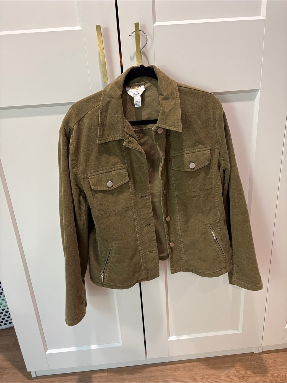 Women’s Olive Tan Corduroy Jacket Large
